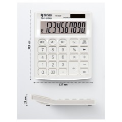 Калькулятор настольный Eleven SDC-810NR-WH, 10 разрядов, двойное питание, 127*105*21мм, белый Калькулятор настольный Eleven SDC-810NR-WH, 10 разрядов, двойное питание, 127*105*21мм, белый - фото 4
