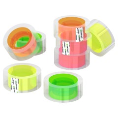 Клейкая лента 19мм*33м, Berlingo, кристально-прозрачная с неоновой втулкой