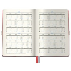 Ежедневник недатированный, А5, 136л., кожзам, Berlingo "Casual", с резинкой, черный, красный срез - фото 2