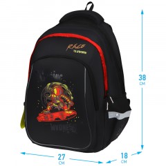 Рюкзак Berlingo Comfort "Astronaut" 38*27*18см, 3 отделения, 3 кармана, эргономичная спинка - фото 2