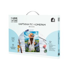 Картина по номерам на холсте ТРИ СОВЫ "Девушка на лавандовом поле", 40*50, с акриловыми красками и кистями Картина по номерам на холсте ТРИ СОВЫ "Девушка на лавандовом поле", 40*50, с акриловыми красками и кистями - фото 2