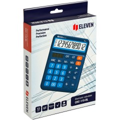 Калькулятор настольный Eleven CDC-110-BL, 12 разрядов, двойное питание, 125*160*28мм, синий Калькулятор настольный Eleven CDC-110-BL, 12 разрядов, двойное питание, 125*160*28мм, синий - фото 6