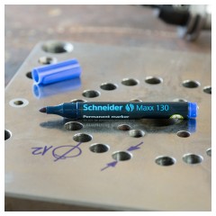 Маркер перманентный SCHNEIDER Maxx 130 синий - фото 7