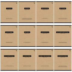 Комплект (12 шт.) предметных тетрадей 48л. BG "Крафт", матовая ламинация - фото 2