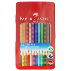 Карандаши цветные Faber-Castell "Grip", 12цв., трехгран., заточен., метал. кор. Карандаши цветные Faber-Castell "Grip", 12цв., трехгран., заточен., метал. кор. - фото 10