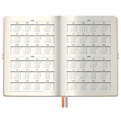 Ежедневник недатированный, А5, 136л., кожзам, Berlingo "Casual", с резинкой, светло-серый, оранжевый срез - фото 2