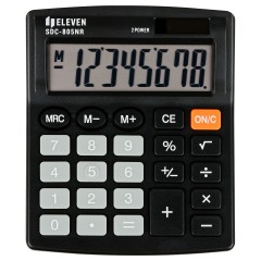 Калькулятор настольный Eleven SDC-805NR, 8 разр., двойное питание, 127*105*21мм, черный Калькулятор настольный Eleven SDC-805NR, 8 разр., двойное питание, 127*105*21мм, черный - фото 2