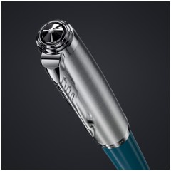 Ручка шариковая Parker "51 Teal Blue CT" черная, 1,0мм, поворот., подарочная упаковка - фото 2