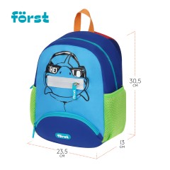 Рюкзак F?rst F-Kids "Shark" 30*23*13см, 1 отделение, 3 кармана, уплотненная спинка Рюкзак F?rst F-Kids "Shark" 30*23*13см, 1 отделение, 3 кармана, уплотненная спинка - фото 3
