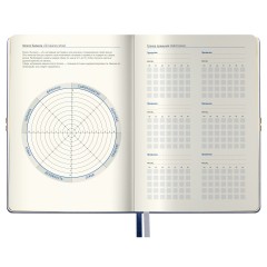 Ежедневник недатированный, А5, 136л., кожзам, Berlingo "Casual Gold", с резинкой, синий, золотой срез - фото 3