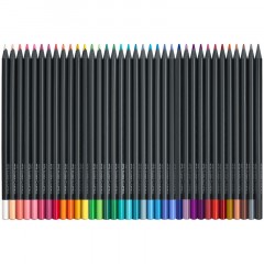 Карандаши цветные Faber-Castell "Black Edition", 36цв., трехгран., черное дерево, заточен., картон. Карандаши цветные Faber-Castell "Black Edition", 36цв., трехгран., черное дерево, заточен., картон. - фото 2