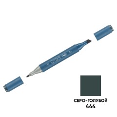 Маркер двусторонний для скетчинга Гамма "Студия", серо-голубой, корпус трехгранный, пулевид./клиновид. наконечники