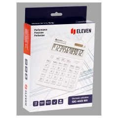 Калькулятор настольный Eleven SDC-444X-WH, 12 разрядов, двойное питание, 155*204*33мм, белый Калькулятор настольный Eleven SDC-444X-WH, 12 разрядов, двойное питание, 155*204*33мм, белый - фото 7