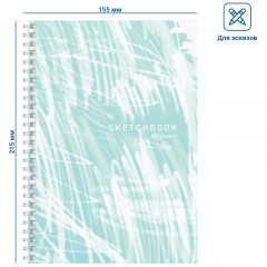 Скетчбук 80л., А5 BG "Штрихи", на гребне, матовая ламинация, 120г/м2 - фото 3