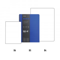 Бизнес-тетрадь В5+, 80л., Berlingo "Steel&Style", клетка, на гребне, 80г/м2, пластик. (полифом) обложка, линейка-закладка, синяя - фото 6