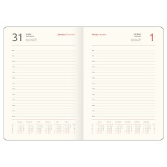 Ежедневник датированный 2026г., А5, 176л., мягкий переплет, кожзам, Greenwich Line "Flower. Grass", бирюзовый, цветной срез - фото 7