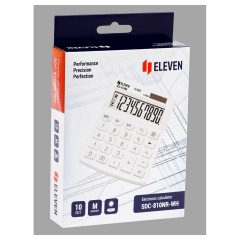 Калькулятор настольный Eleven SDC-810NR-WH, 10 разрядов, двойное питание, 127*105*21мм, белый Калькулятор настольный Eleven SDC-810NR-WH, 10 разрядов, двойное питание, 127*105*21мм, белый - фото 7
