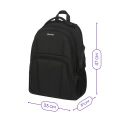 Рюкзак Berlingo City "Active" 47*33*19см, 3 отделения, 3 кармана, отделение для ноутбука, эргономическая спинка Рюкзак Berlingo City "Active" 47*33*19см, 3 отделения, 3 кармана, отделение для ноутбука, эргономическая спинка - фото 3