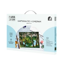 Картина по номерам на холсте ТРИ СОВЫ "Летний пейзаж", 30*40, с акриловыми красками и кистями - фото 2