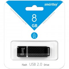 Флеш-диск 8 GB, SMARTBUY Quartz, USB 2.0, черный, SB8GBQZ-K Флеш-диск 8 GB, SMARTBUY Quartz, USB 2.0, черный, SB8GBQZ-K - фото 3