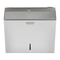 Диспенсер для полотенец листовых OfficeClean Professional (Z-сл.), нержавеющая сталь, глянцевое покрытие - фото 3