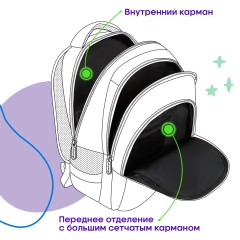 Рюкзак Berlingo Comfort "Next level" 38*27*18см, 3 отделения, 2 кармана, эргономичная спинка Рюкзак Berlingo Comfort "Next level" 38*27*18см, 3 отделения, 2 кармана, эргономичная спинка - фото 7