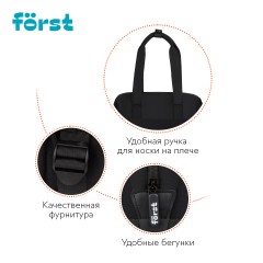 Рюкзак F?rst F-Casual "Dark Black" 42*28,5*12,5см, 1 отделение, 1 карман, уплотненная спинка - фото 5