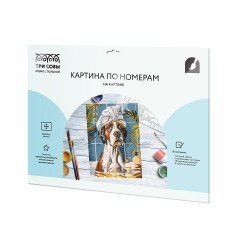 Картина по номерам на картоне ТРИ СОВЫ "Собака в ванной", 30*40, с акриловыми красками и кистями Картина по номерам на картоне ТРИ СОВЫ "Собака в ванной", 30*40, с акриловыми красками и кистями - фото 2