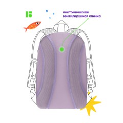 Рюкзак Berlingo Street Style "Grape", 41*28*17см, 3 отделения, 2 кармана, уплотненная спинка - фото 6