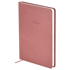 Ежедневник датированный 2026г., А6, 176л., твердый переплет, кожзам, BG "Winner. Pink", розовый