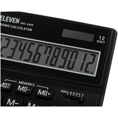 Калькулятор настольный Eleven SDC-444X-BK, 12 разрядов, двойное питание, 155*204*33мм, черный - фото 4