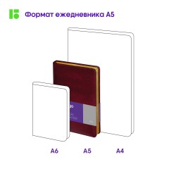 Ежедневник недатированный, А5, 160л., кожзам, Berlingo "xGold", зол. срез, бордовый Ежедневник недатированный, А5, 160л., кожзам, Berlingo "xGold", зол. срез, бордовый - фото 9