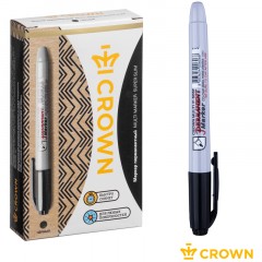 Маркер перманентный CROWN "Multi Marker Super Slim", ЧЕРНЫЙ, тонкий, 1 мм, P-505F - фото 5
