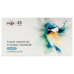 Акварель художественная Гамма "Старый Мастер", 48цв., 2,6мл , кювета, картон - фото 2