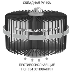 Демосистема настольная OfficeSpace с 30 черными панелями, вращающаяся Демосистема настольная OfficeSpace с 30 черными панелями, вращающаяся - фото 2