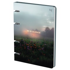 Тетрадь на кольцах А5, 120л., BG "Тишина", картон, софт-тач ламинация