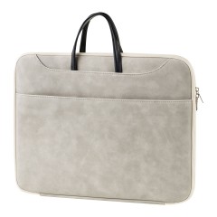 Сумка для ноутбука 15,6" F?rst "Suede Style", полиуретан, серый, мягкий подклад, 2 отделения, молния с 3-х сторон