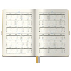 Ежедневник недатированный, А5, 136л., кожзам, Berlingo "Casual", с резинкой, серый, желтый срез - фото 2