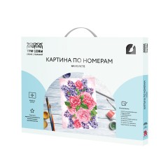 Картина по номерам на холсте ТРИ СОВЫ "Розы и сирень", 40*50, с акриловыми красками и кистями Картина по номерам на холсте ТРИ СОВЫ "Розы и сирень", 40*50, с акриловыми красками и кистями - фото 2