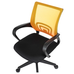 Кресло оператора Helmi HL-M95 R (695) "Airy", спинка сетка оранжевая/сиденье ткань TW черная, пиастра Кресло оператора Helmi HL-M95 R (695) "Airy", спинка сетка оранжевая/сиденье ткань TW черная, пиастра - фото 6