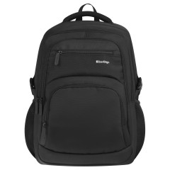 Рюкзак Berlingo City "Classic black" 43*30*17см, 3 отделения, 4 кармана, отделение для ноутбука, эргономическая спинка