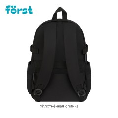 Рюкзак F?rst F-City "Black Spirit" 43,5*28*16см, 1 отделение, 5 карманов, уплотненная спинка - фото 2