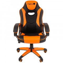 Кресло игровое Helmi HL-S16 "Pilot", экокожа, черная/оранжевая, механизм качания Кресло игровое Helmi HL-S16 "Pilot", экокожа, черная/оранжевая, механизм качания - фото 2