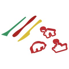 Пластилин растительный JOVI, 8 цветов, 25г, растительный, формочки, стеки, скалка, в чемодане - фото 9