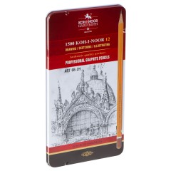 Набор карандашей черногр KOH-I-NOOR 1502/II 8B-2H 12шт./наб.,б/ласт, Чехия - фото 8