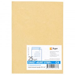 Пакет почтовый С4, Курт и К, 229*324мм, коричневый крафт, отр. лента, 90г/м2 Пакет почтовый С4, Курт и К, 229*324мм, коричневый крафт, отр. лента, 90г/м2 - фото 2