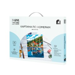 Картина по номерам на холсте ТРИ СОВЫ "Рыбацкая деревня на побережье", 40*50, с акриловыми красками и кистями Картина по номерам на холсте ТРИ СОВЫ "Рыбацкая деревня на побережье", 40*50, с акриловыми красками и кистями - фото 2