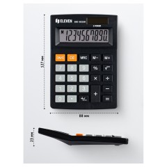 Калькулятор настольный Eleven SDC-022SR, 10 разрядов, двойное питание, 88*127*23мм, черный Калькулятор настольный Eleven SDC-022SR, 10 разрядов, двойное питание, 88*127*23мм, черный - фото 4