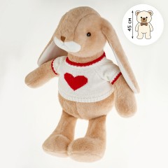 Мягкая игрушка ТРИ СОВЫ "Зайка в свитере", 30см - фото 3