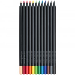 Карандаши цветные Faber-Castell "Black Edition", 12цв., трехгран., черное дерево, заточен., картон. Карандаши цветные Faber-Castell "Black Edition", 12цв., трехгран., черное дерево, заточен., картон. - фото 2